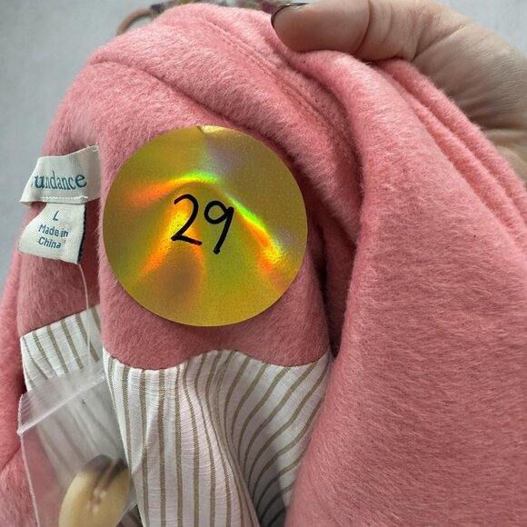 Sundance Coat Womens Large Pink Wool Blend Lined Notch Lapel Button Pockets - Picture 8 of 9